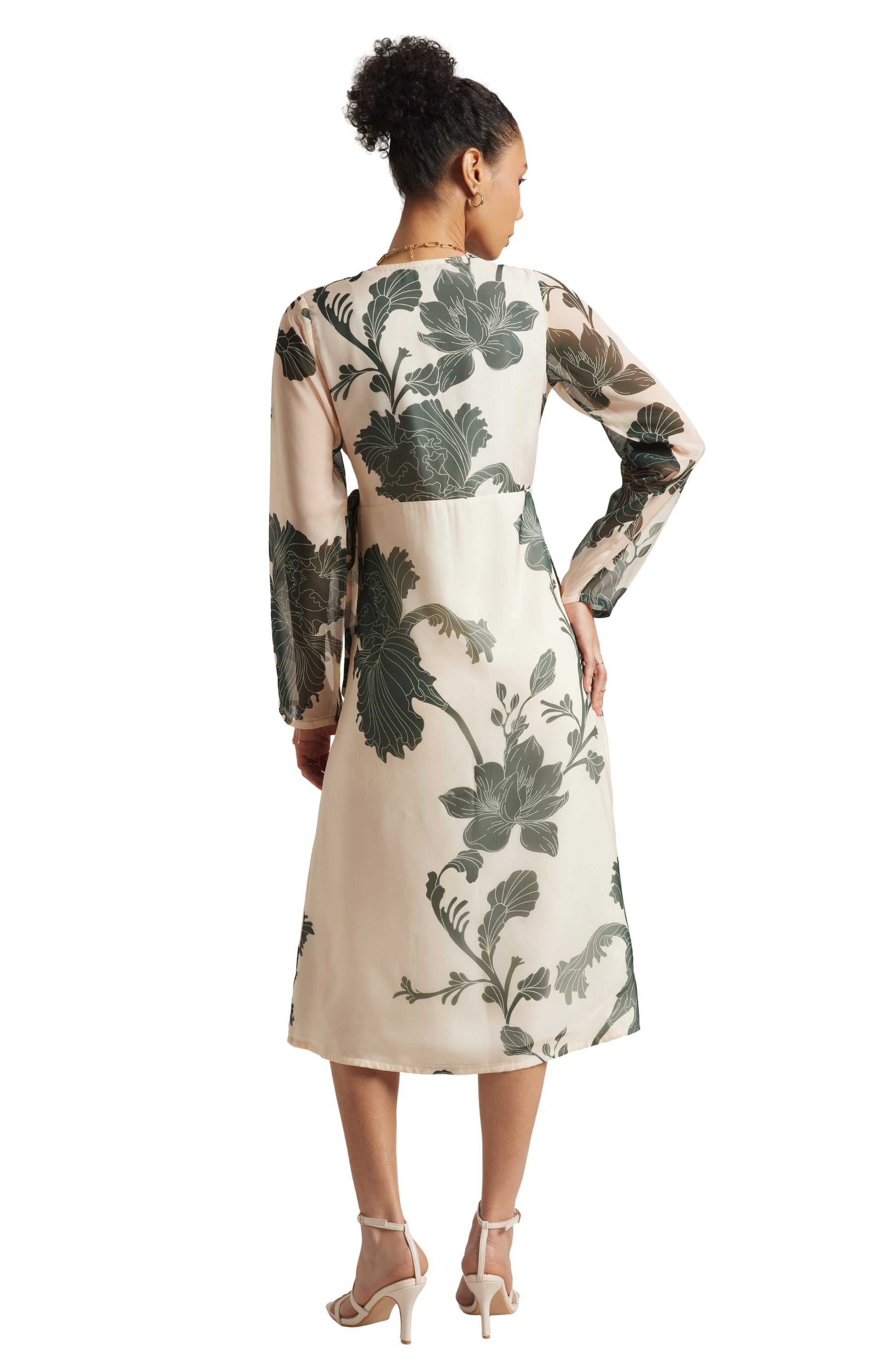 Zaccai Women's Cream Organza Floral Dress  Grab2Buy Zaccai Grab2Buy