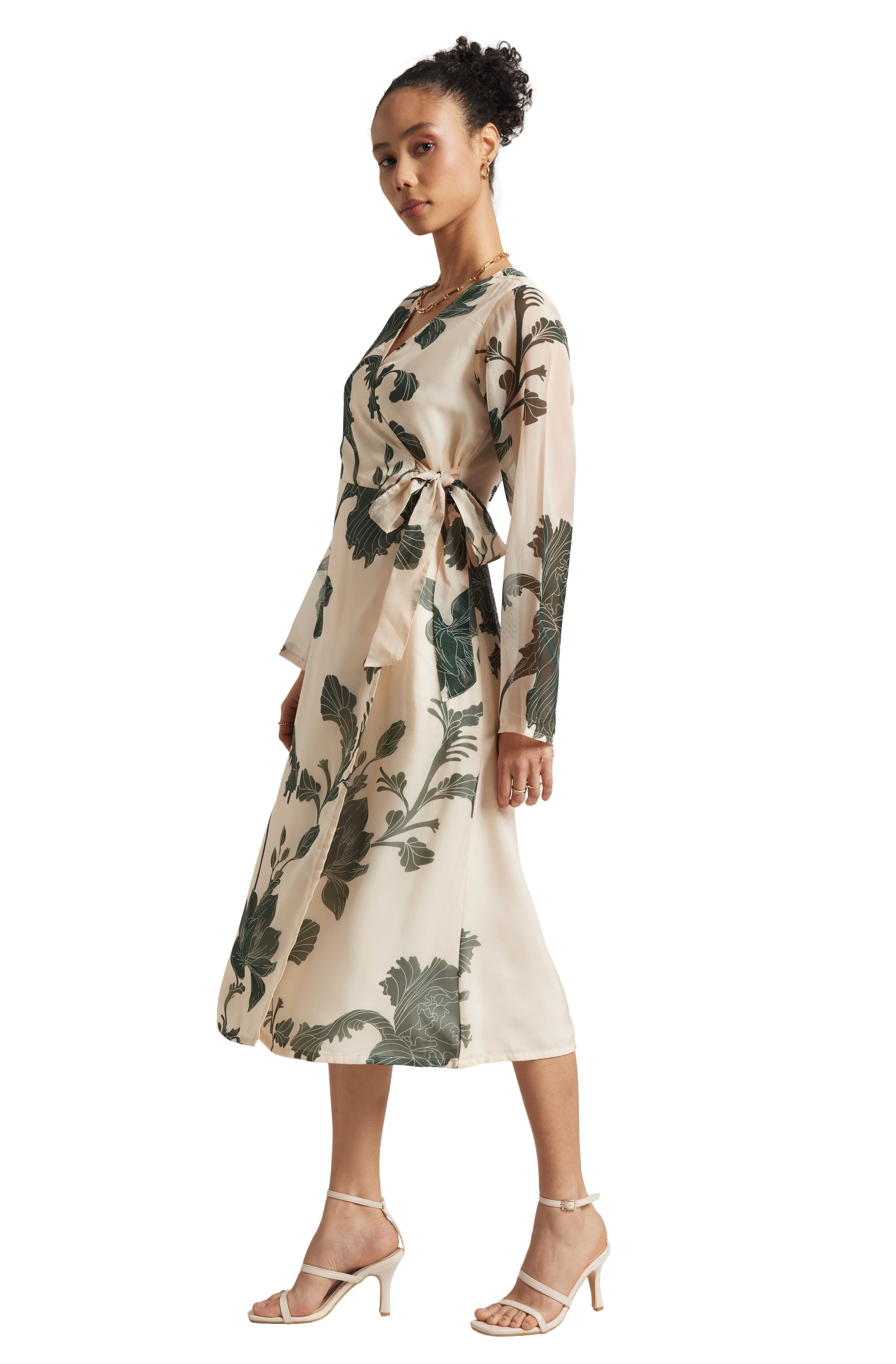Zaccai Women's Cream Organza Floral Dress  Grab2Buy Zaccai Grab2Buy
