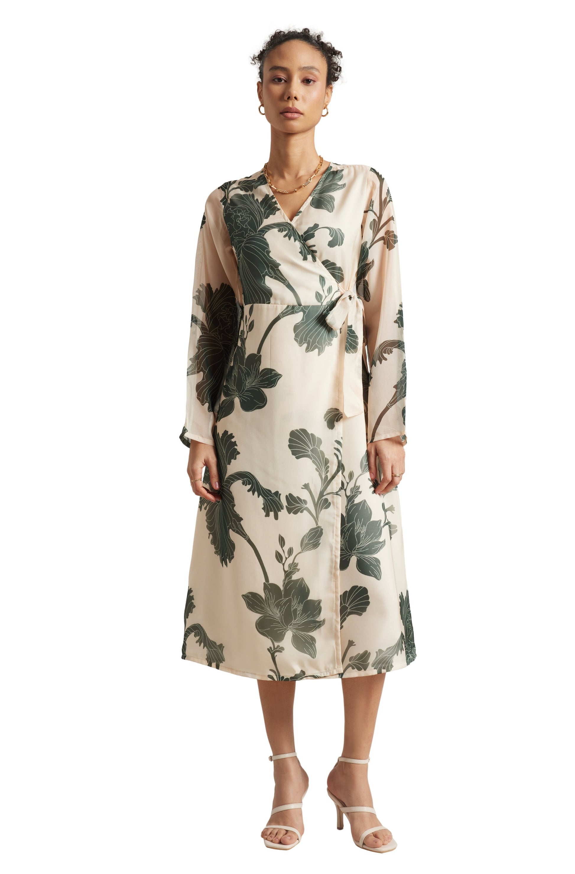 Zaccai Women's Cream Organza Floral Dress  Grab2Buy Zaccai Grab2Buy