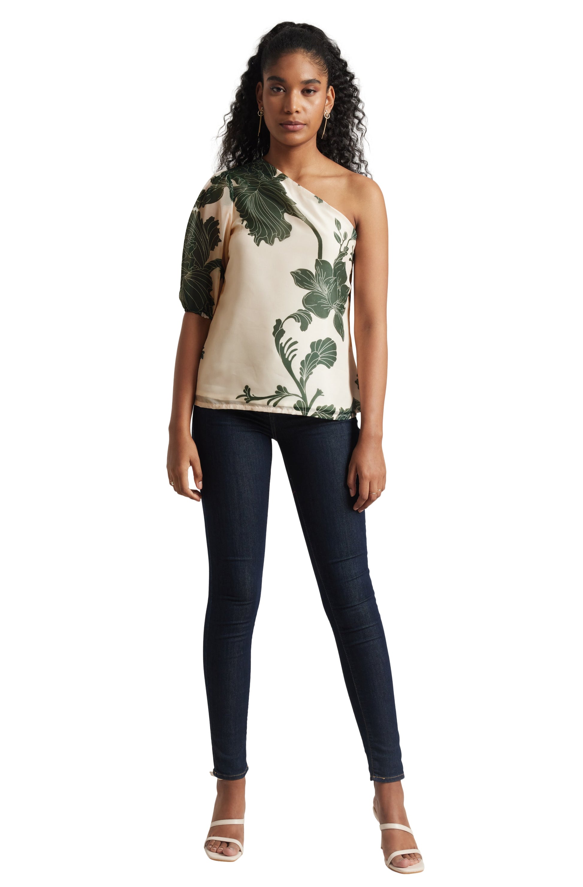 Zaccai Women's Cream Organza Floral Top  Grab2Buy Zaccai Grab2Buy