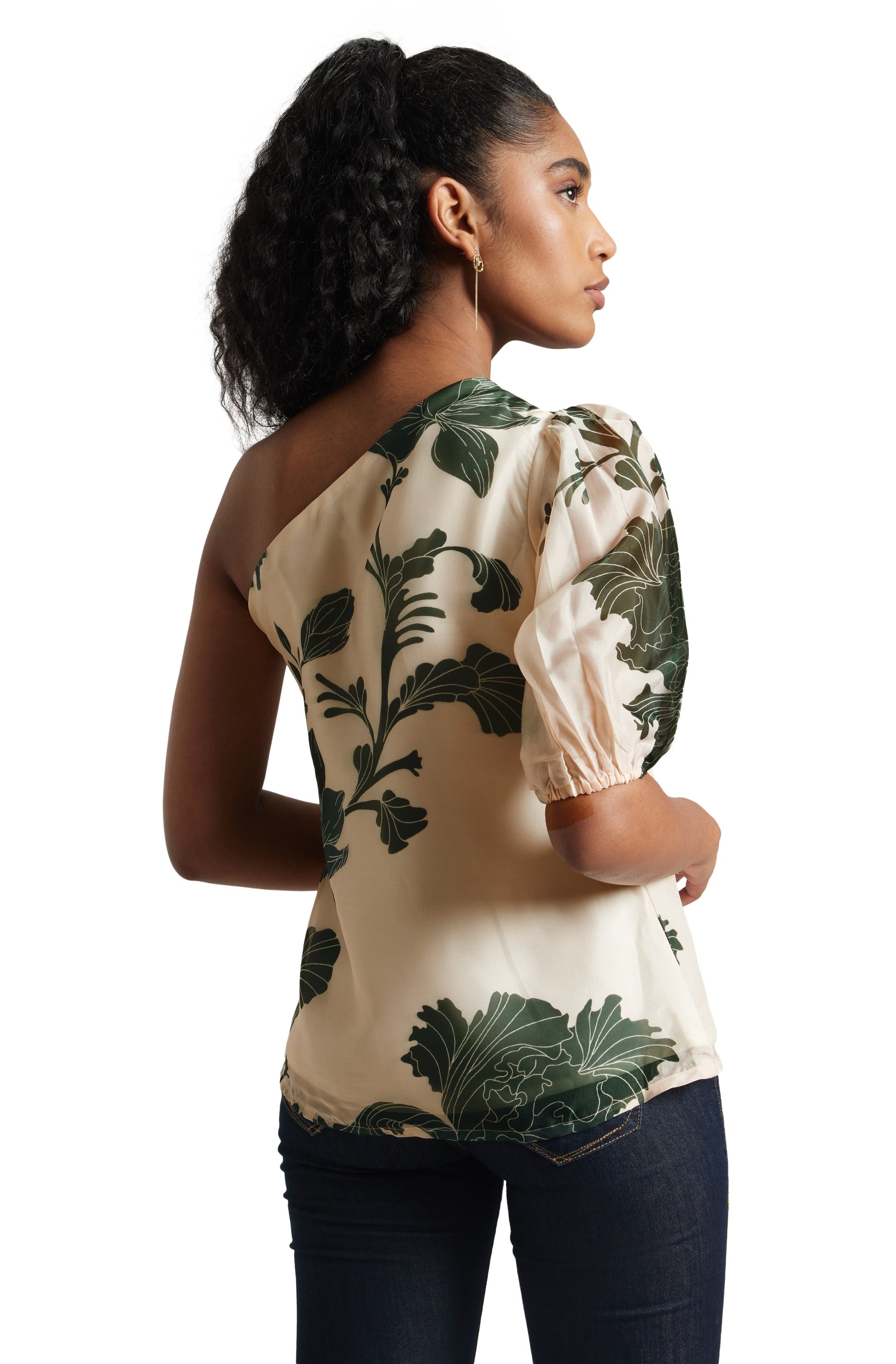 Zaccai Women's Cream Organza Floral Top  Grab2Buy Zaccai Grab2Buy