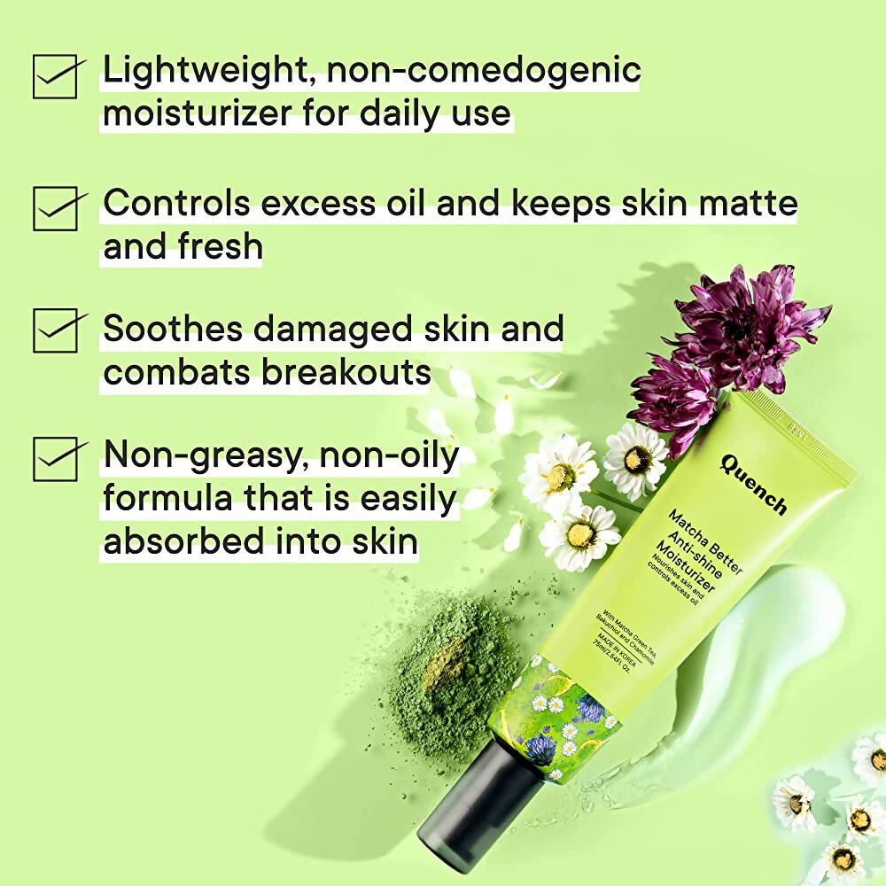 Quench Botanics Matcha Better Anti-Shine Moisturizer - Korean Skincare 