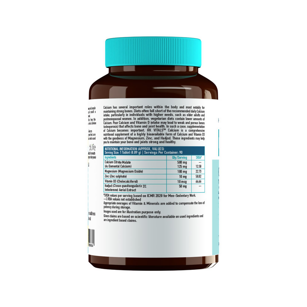 HK Vitals Calcium + Vitamin D3 Tablets 