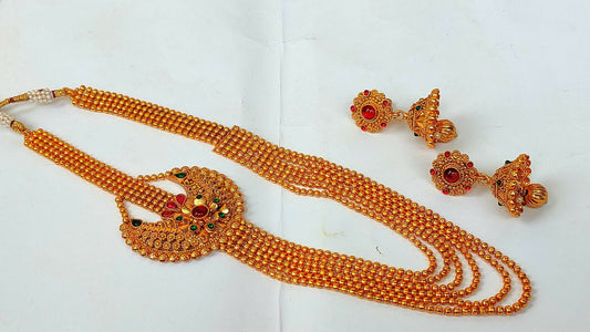 Multicolor Kemp Layer Necklace Set With Earrings - Grab2buy