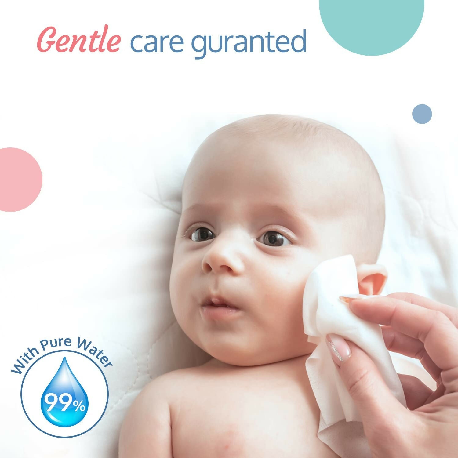 LuvLap Paraben Free 99% Pure Water Nourishing Baby Wipes, with Fliptop Lid