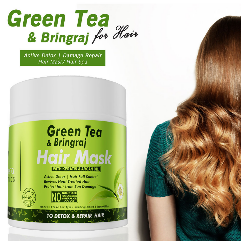 Volamena Green Tea & Bhringraj Hair Mask  Grab2Buy Volamena Grab2Buy