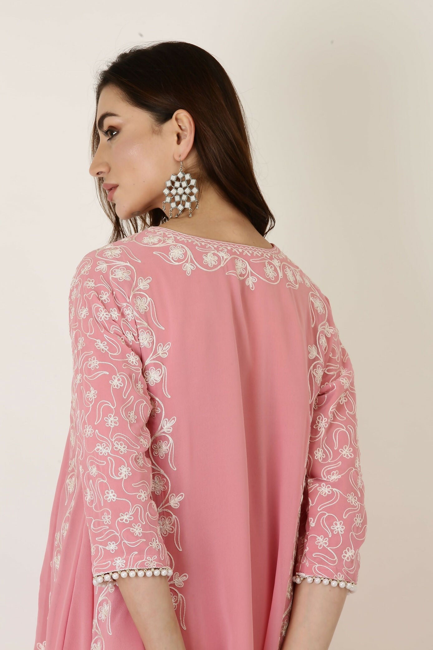 Joban Fashion Pink Georgette Kurta Set