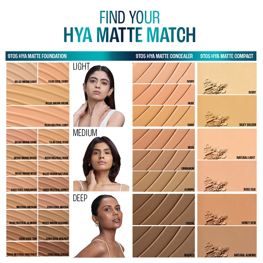 Lakme 9to5 Hya Matte Foundation + Hyaluronic Acid - Warm Natural