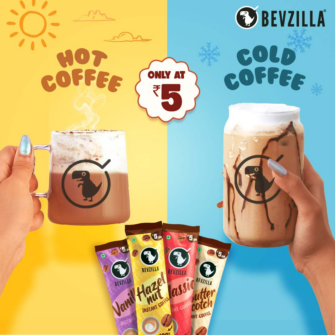 Bevzilla 25 Flavoured Coffee Sachets + Shaker 
