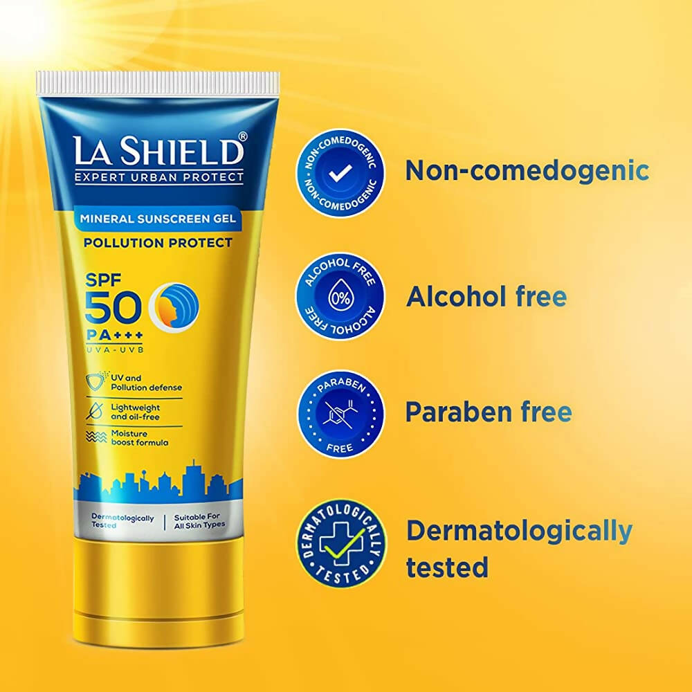 La Shield Pollution Protect Mineral Sunscreen Gel SPF 50 