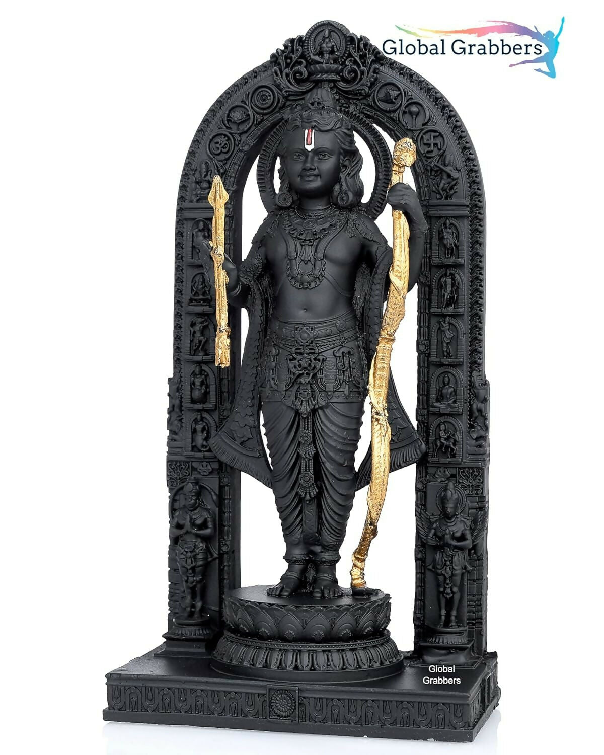 Global Grabbers Polyresin 3D Ram Lalla Ayodhya Idol - Grab2buy