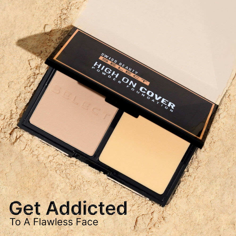 Swiss Beauty Select High On Cover Powder Foundation - 3 Fresh Beige 