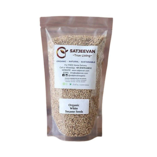 Satjeevan Organic White Sesame Seeds - Grab2buy