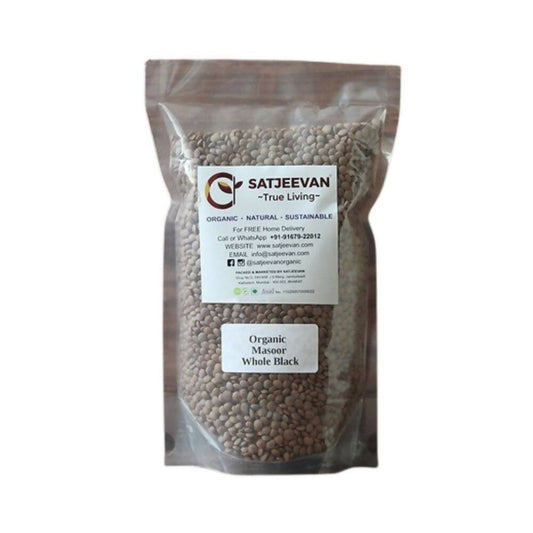 Satjeevan Organic Masoor Whole Black - Grab2buy