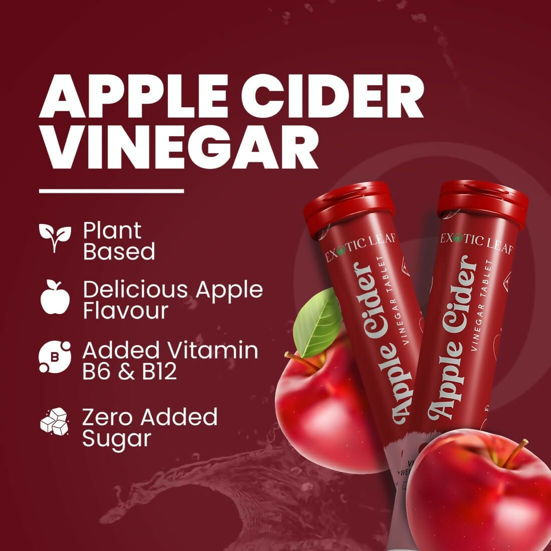 Exotic Leaf Apple Cider Vinegar Tablets 