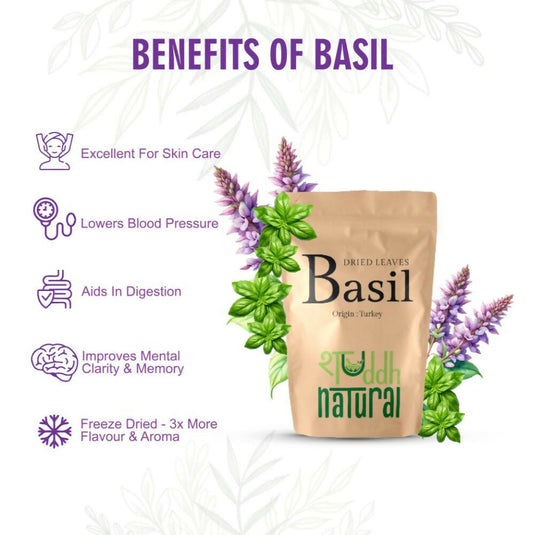Shuddh Natural Premium Freeze Dried Culinary Turkish Basil Shuddh Natural