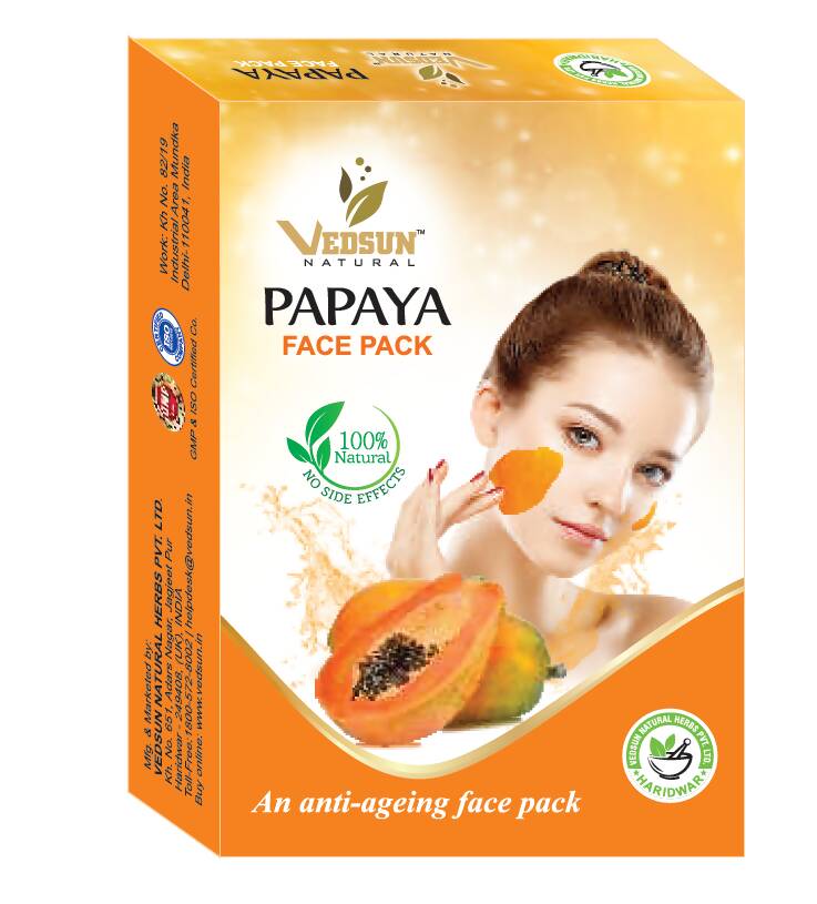 Vedsun Naturals Papaya Face Pack  Grab2Buy Vedsun Grab2Buy
