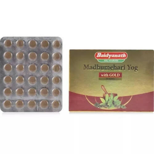 Baidyanath Jhansi Madhumehari Yog With Gold Tablets 