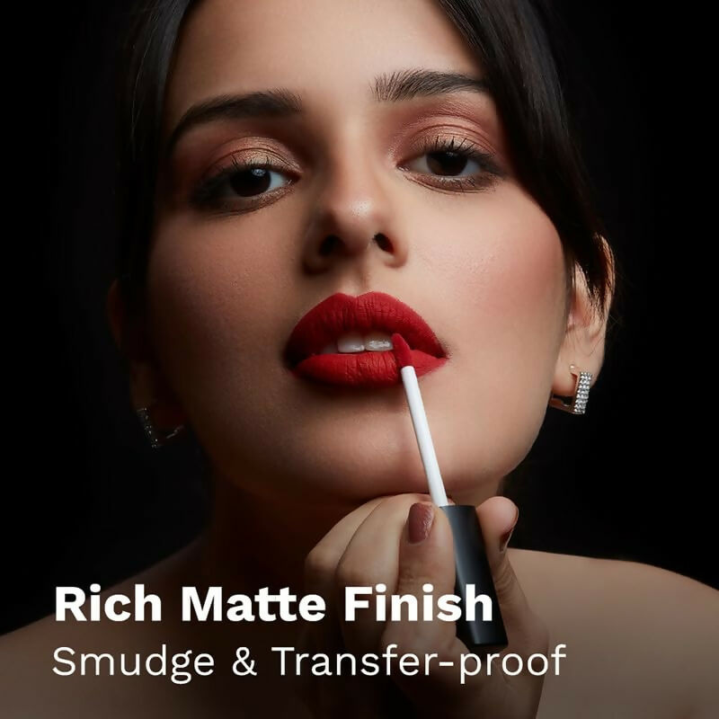 Pilgrim Liquid Matte Lipstick with Hyaluronic Acid - The Red Stiletto - Grab2buy