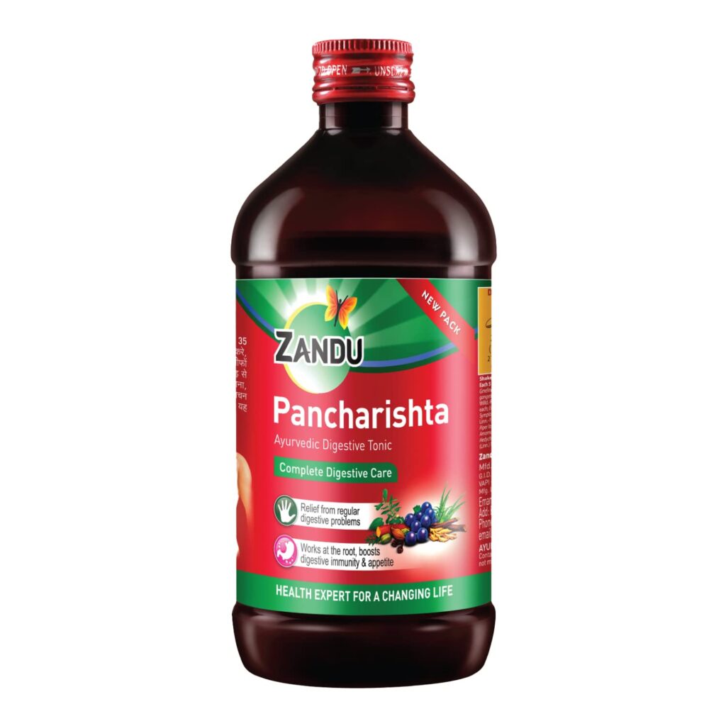 Zandu Pancharishta (450ml) For gas, bloating, acidity and indigestion, digestive immunity and digestive health 