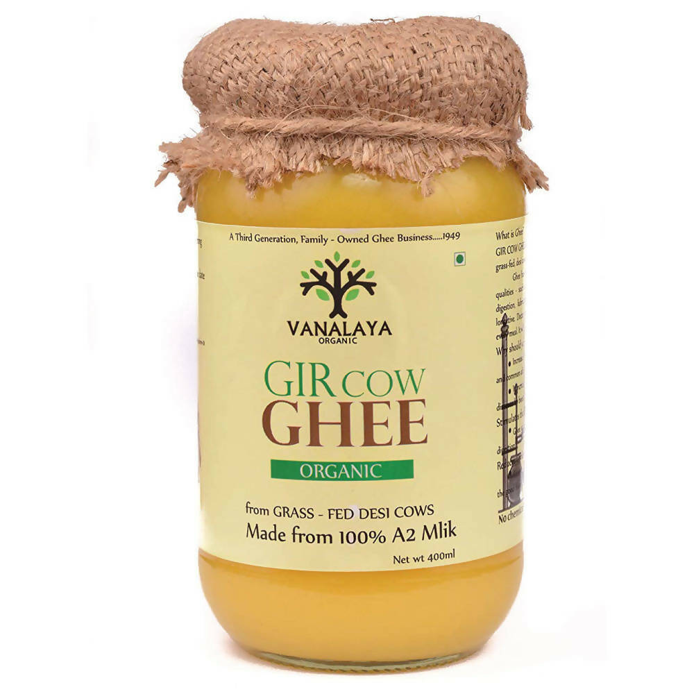 Vanalaya Organic Gir Cow Ghee | A2 Milk Prepared By Traditional Bilona Method | 100 % Pure A2 Ghee, Natural & Healthy 