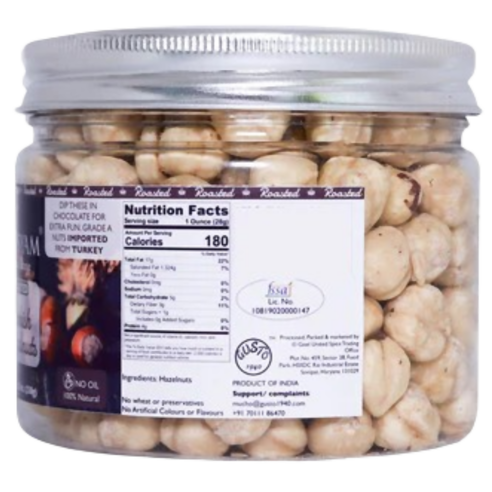 Tassyam Organics Deep Roasted Turkish Hazelnuts
