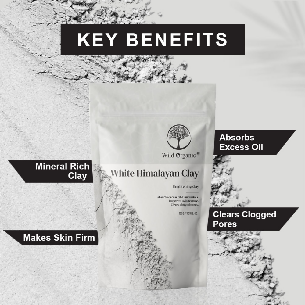 Wild Organic White Himalayan Brightening Clay Powder 