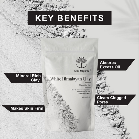 Wild Organic White Himalayan Brightening Clay Powder 