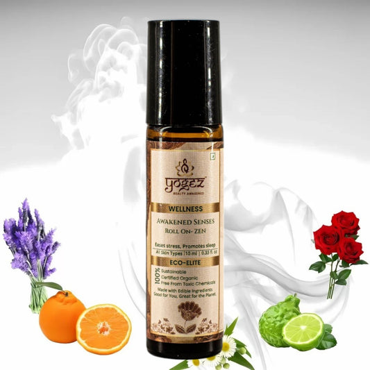 Yogez Awakened Senses Temple Roll-On- ZEN- aromatherapy blend to ease stress and to induce sleep