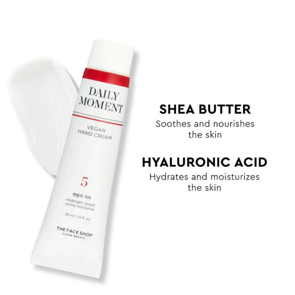 The Face Shop Non-Greasy Vegan Hand Cream - Midnight Street With Hyaluronic Acid  Grab2Buy The Face Shop Grab2Buy