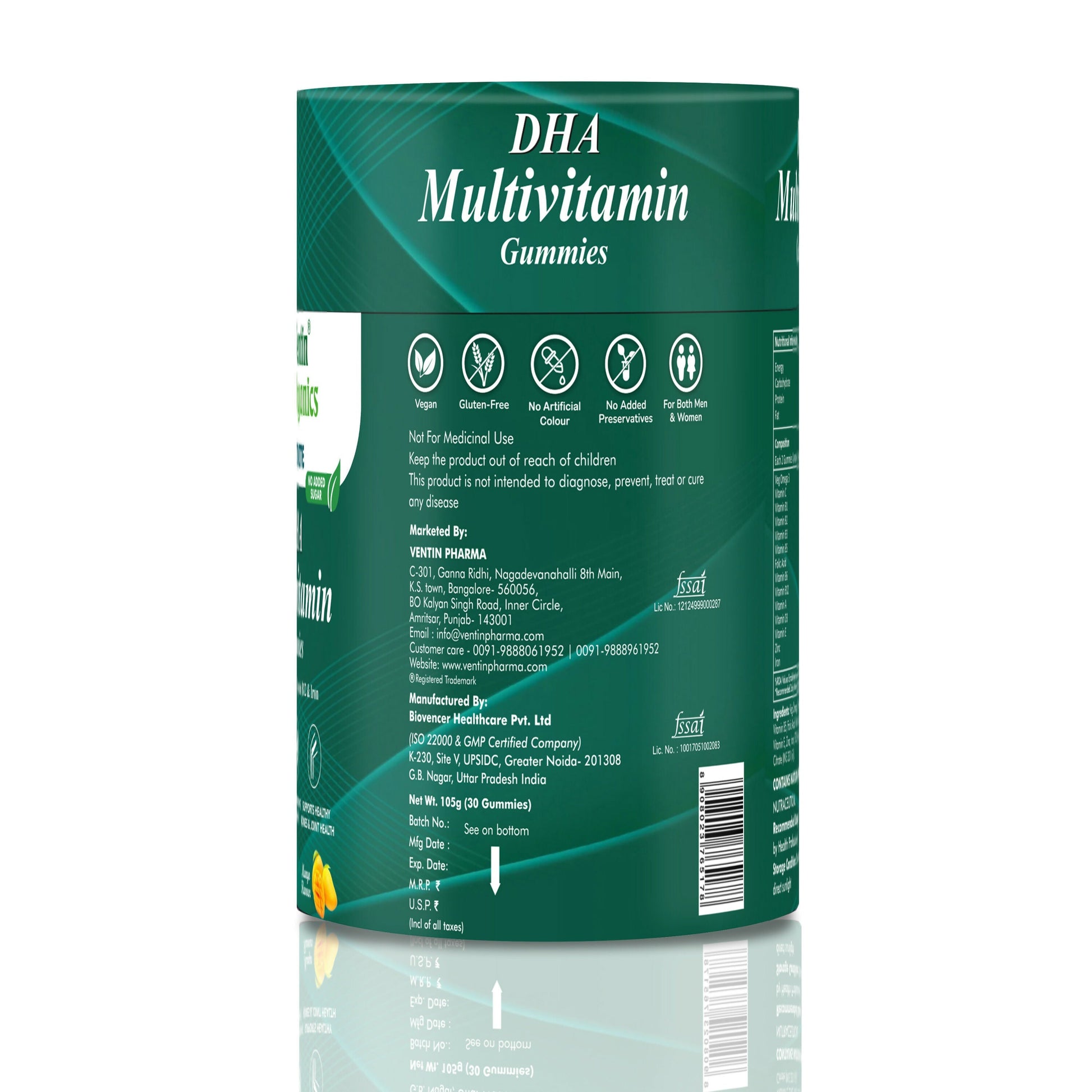 Ventin Organics Ventivite DHA Multivitamin Gummies 