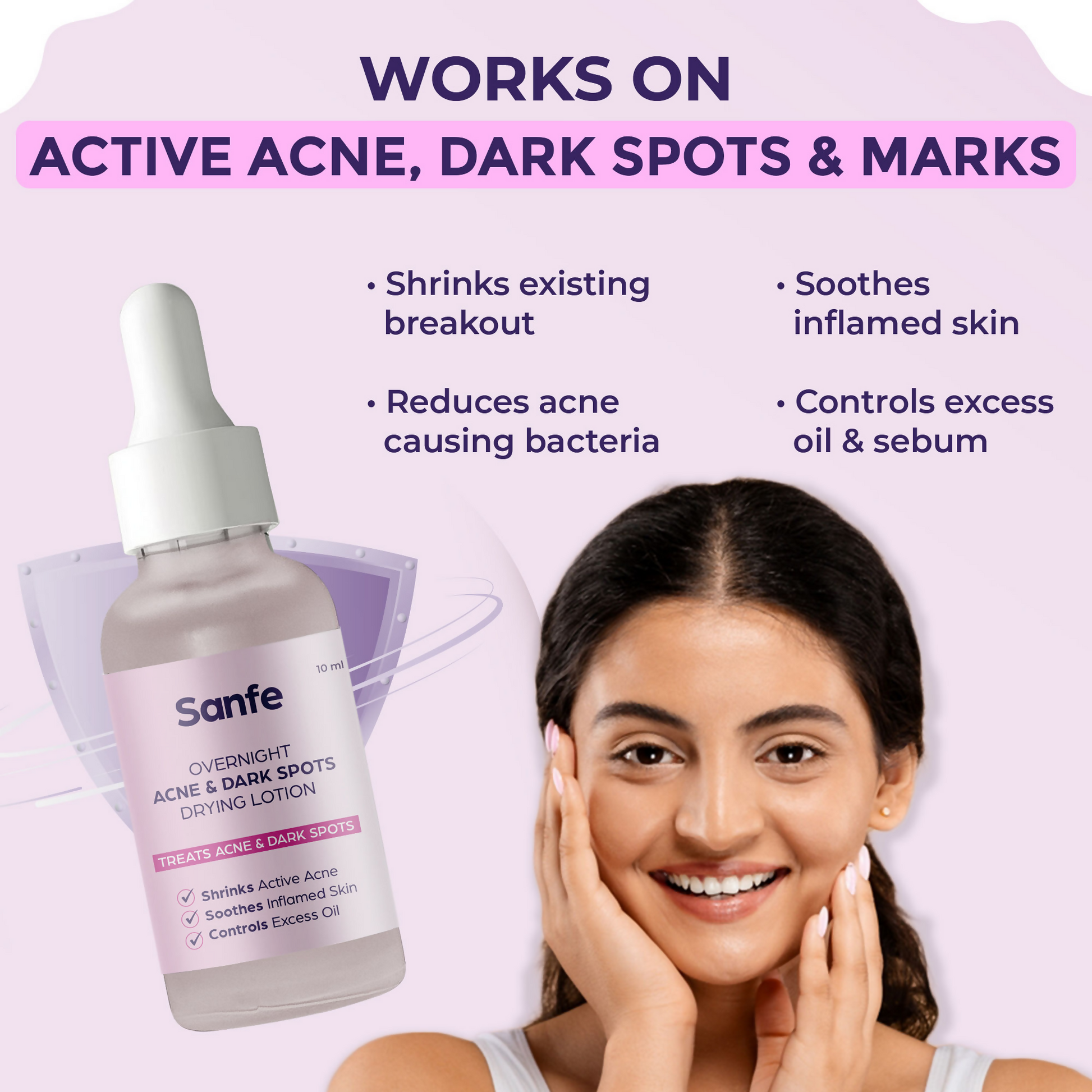 Sanfe Overnight Acne & Dark Spots Drying Lotion 