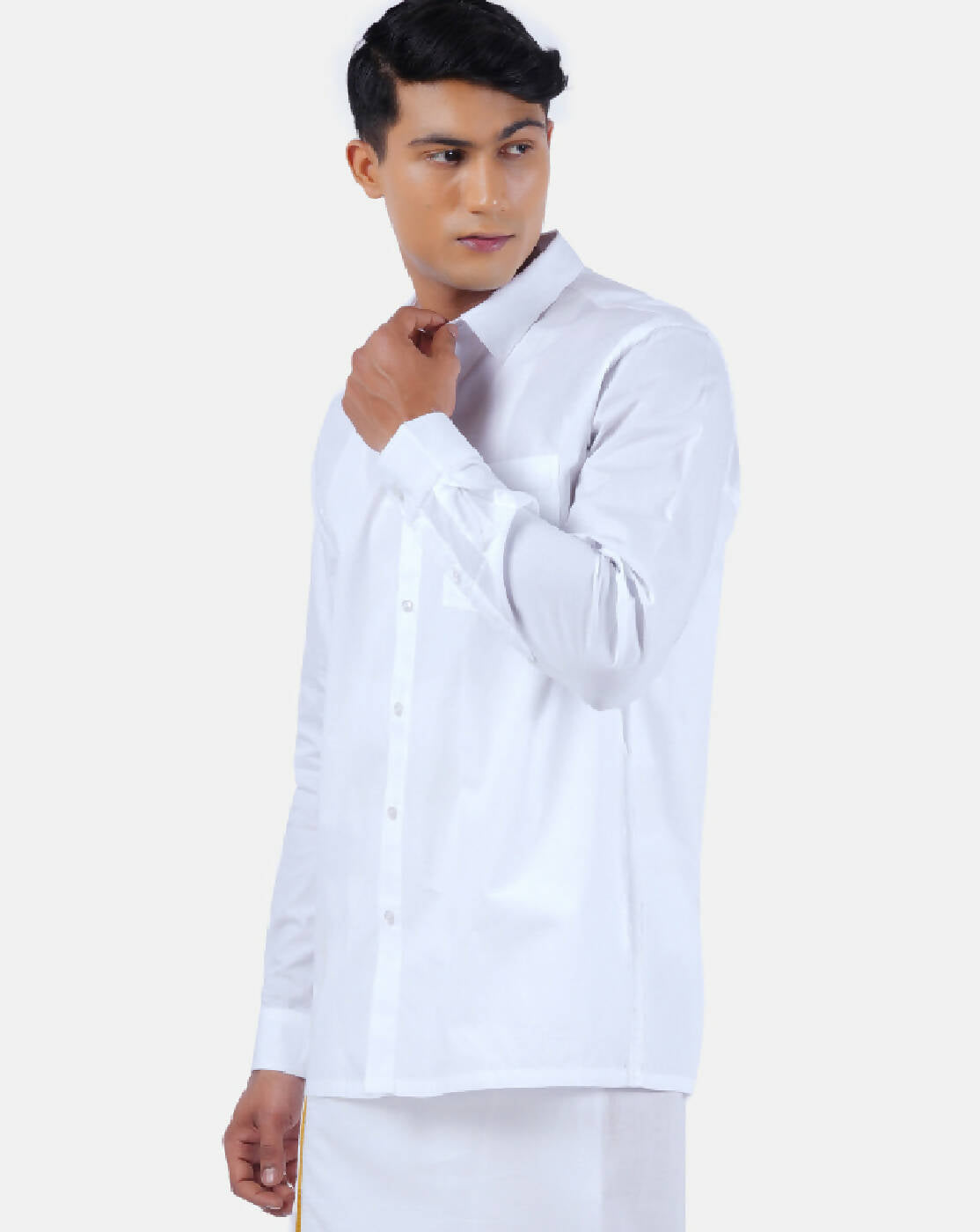 Ramraj Cotton Mens 100 % Cotton Viceroy Full Sleeve White Shirt 