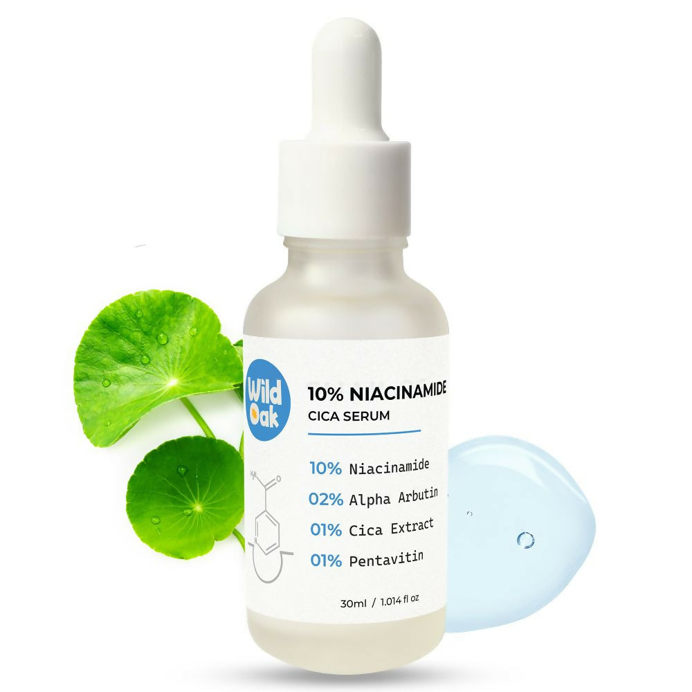 Wild Oak 10% Niacinamide Cica Serum For Face Reduces Sebum Pigmentation, Evens Skin Tone & Minimises Pores  Grab2Buy Wild Oak Grab2Buy
