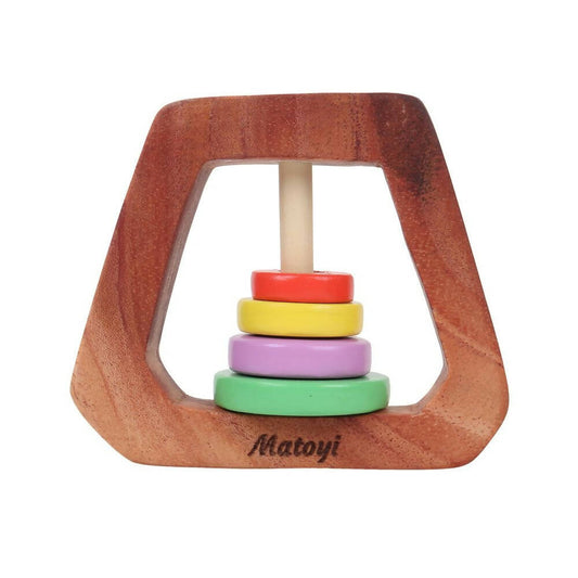 Matoyi Trapezium Wooden Baby Rattle - Grab2buy
