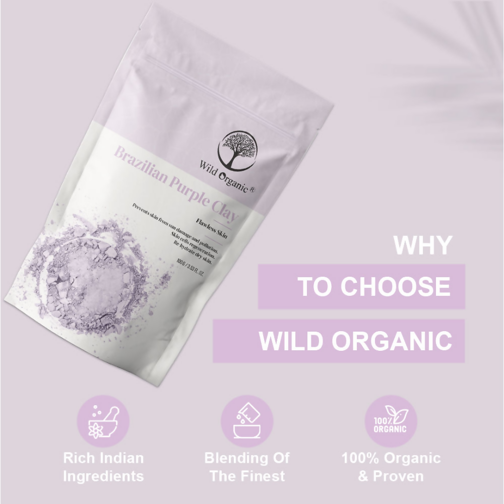 Wild Organic Brazilian Purple Flawless Skin Clay Powder  Grab2Buy Wild Organic Grab2Buy