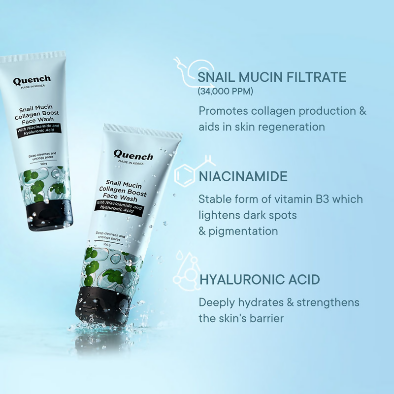 Quench nail Mucin Collagen Boost Face Wash 