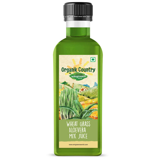 Wingreens Farms Wheat Grass Aloevera Mix Juice | Swadesiicart