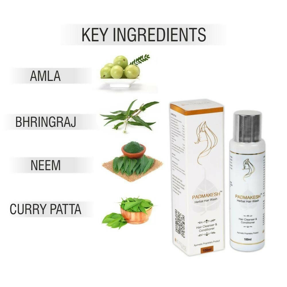 Bio Resurge Life Padmakesh Herbal Hair Wash - Hair Cleanser And Conditioner - Grab2buy