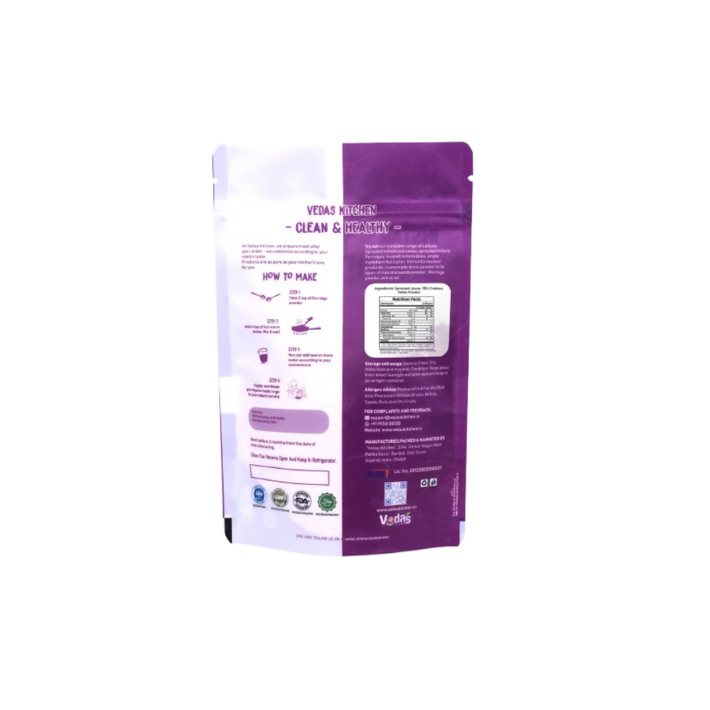 Vedas Kitchen Sprouted Jowar Cashew Instant Porridge  Grab2Buy Vedas Kitchen Grab2Buy