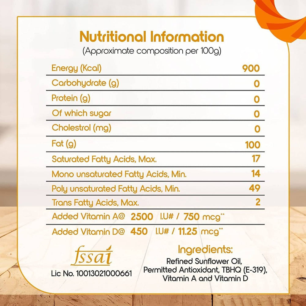 Fortune Sunlite Refined Sunflower Oil 