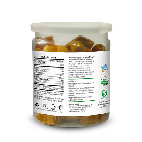 Nature Land Organics Dry Amla Candy Chatpata - Grab2buy