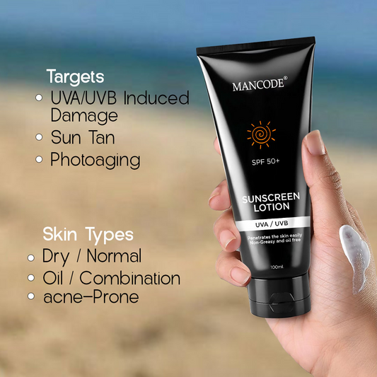 Mancode SPF 50+ Face Sunscreen Lotion 