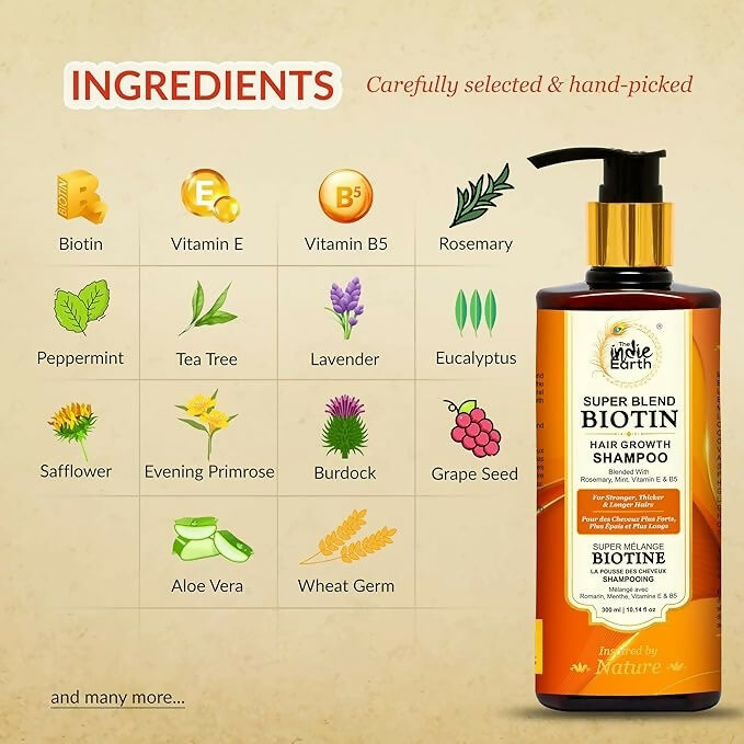The Indie Earth Rosemary Mint Biotin Hair Shampoo  Grab2Buy The Indie Earth Grab2Buy