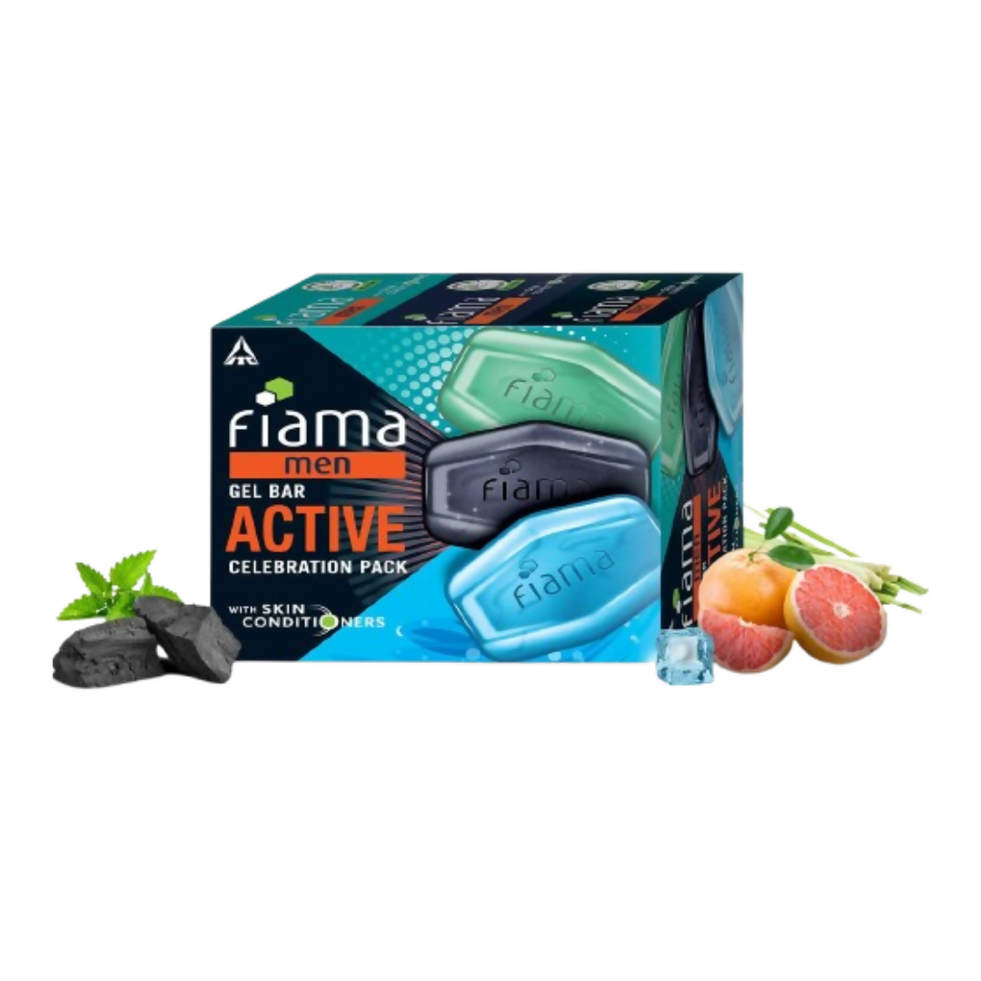 Fiama Men Gel Bar Active Celebration Pack  Grab2Buy Fiama Grab2Buy