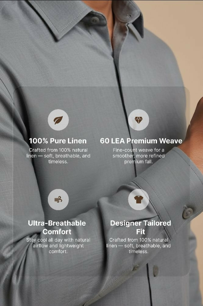 Driftline — Grey Cotton Shirt by Hilo Design