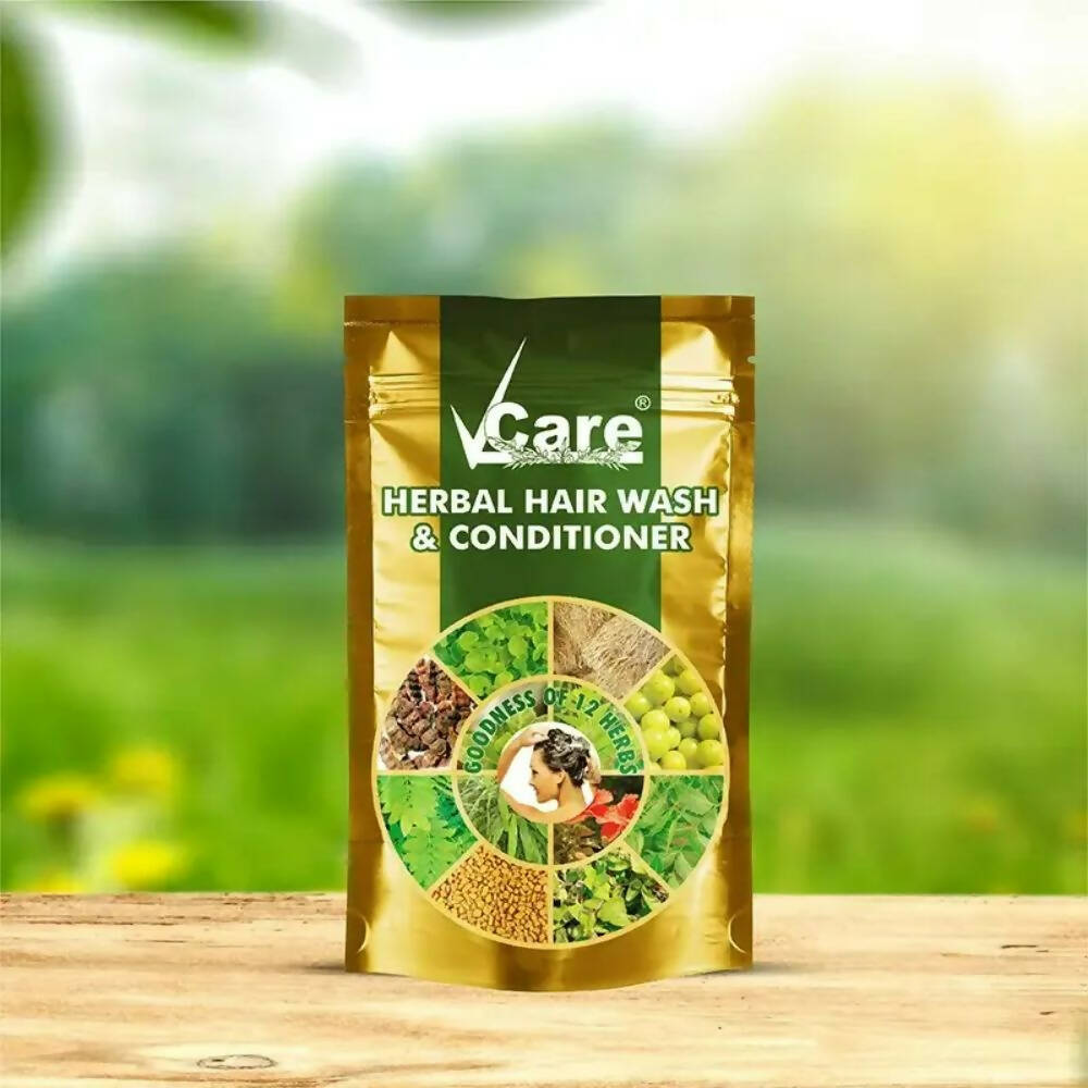 VCare Herbal Hair Wash Powder And Conditioner  Grab2Buy VCare Grab2Buy
