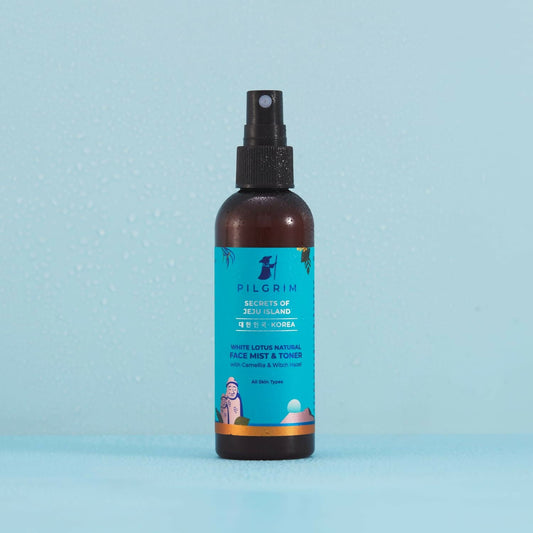 Pilgrim Korean Beauty White Lotus Refreshing Face Mist & Toner With Camellia & Witch Hazel For Glowing Skin - Grab2buy