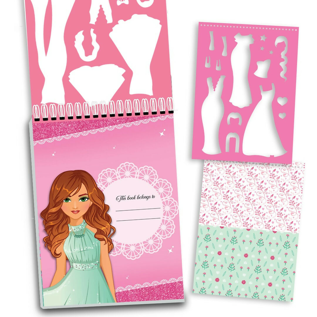 Dreamland Publications Style Studio Fashion Sketch Activity Book 1 for Girls Age 4-8 years