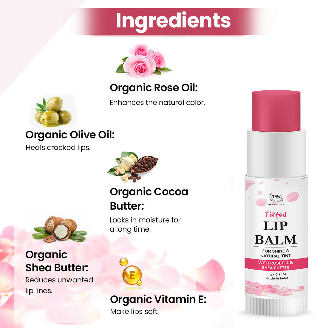 The Natural Wash Moisturizing Rose Tinted Lip Balm Shine & Natural Tint  Grab2Buy The Natural Wash Grab2Buy